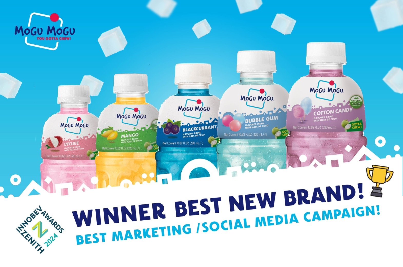 แบรนด์ Mogu Mogu ผงาด เวที Zenith InnoBev Awards 2024 สาขา Best New Brand