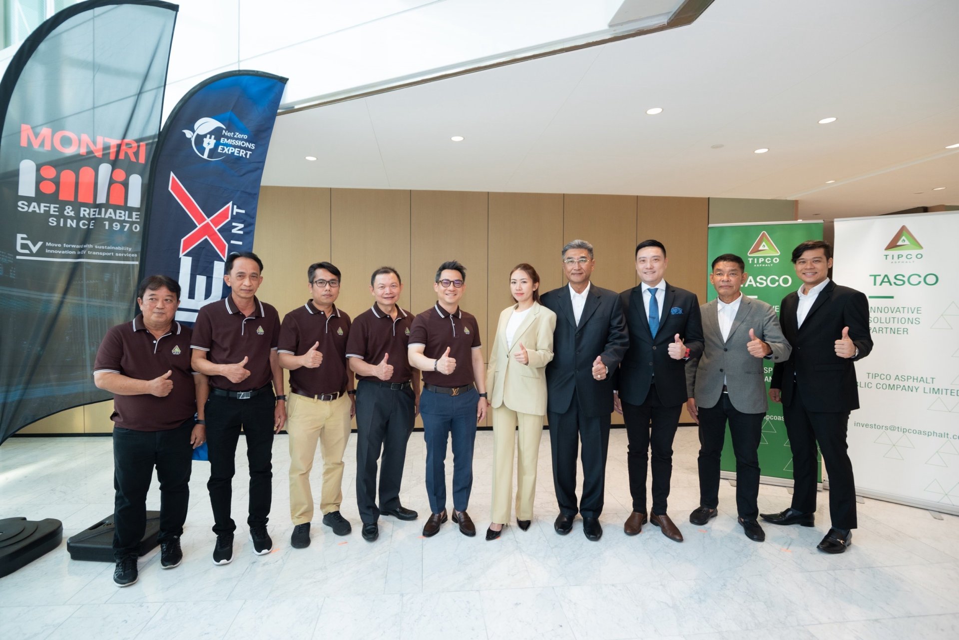 NEX ผนึก MONTRI ใช้รถหัวลาก EV ขนส่งสินค้าให้ TASCO ด้วยพลังงานสะอาด 100%