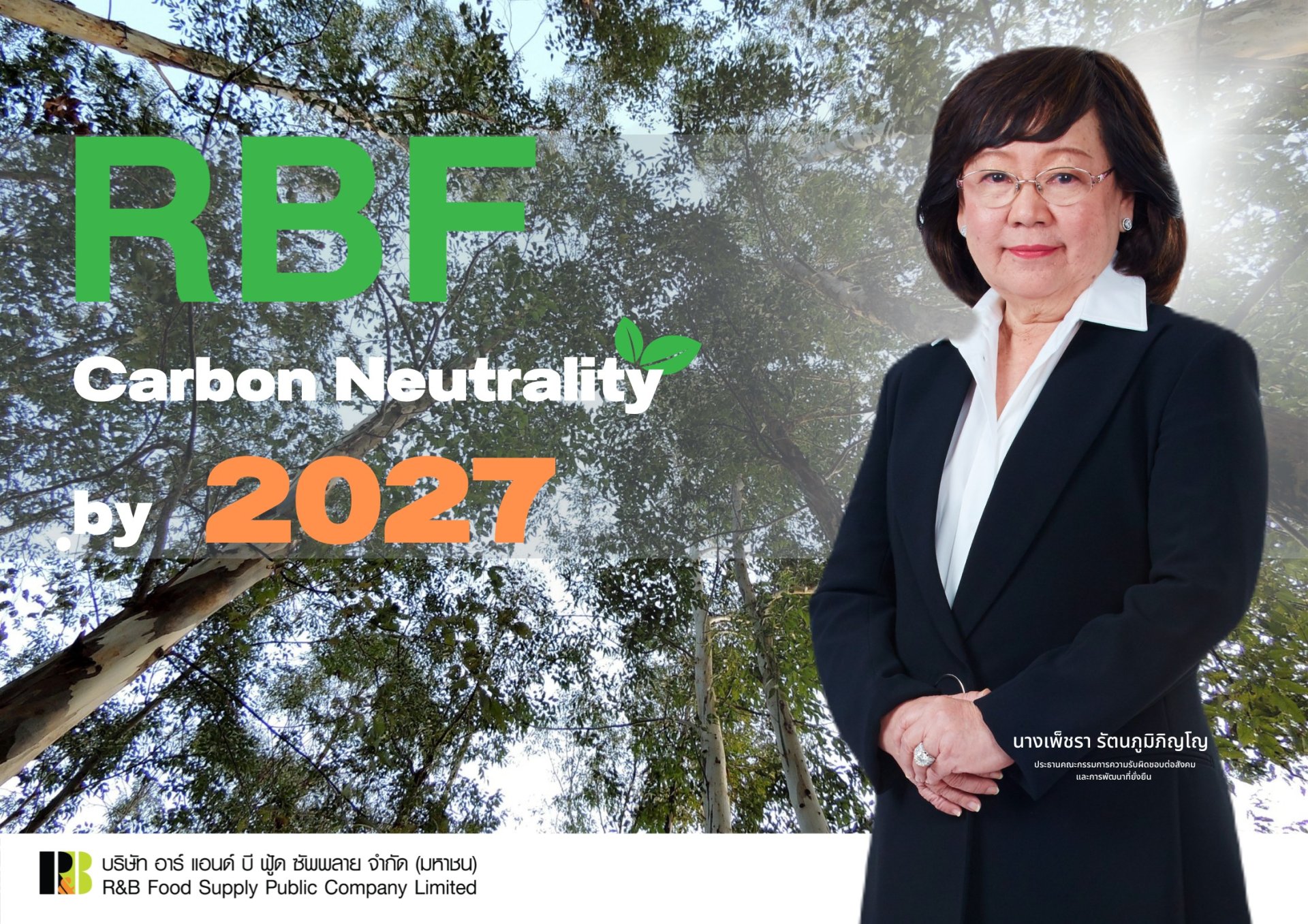 RBF ประกาศเป้า Carbon Neutrality ภายในปี 2027 เร็วกว่าเป้าหมายของประเทศ