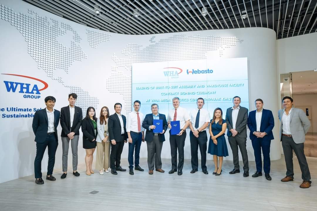 Webasto ลงนามสัญญาเช่าคลังสินค้าแบบ Built-to-Suit กับ WHA ยาว 10 ปี 