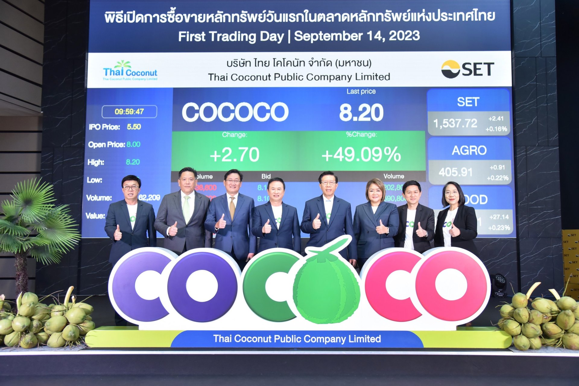 COCOCO ร้อนแรงตลอด 3 วัน ตอกย้ำผู้นำธุรกิจผลิตภัณฑ์แปรรูปจากมะพร้าว 