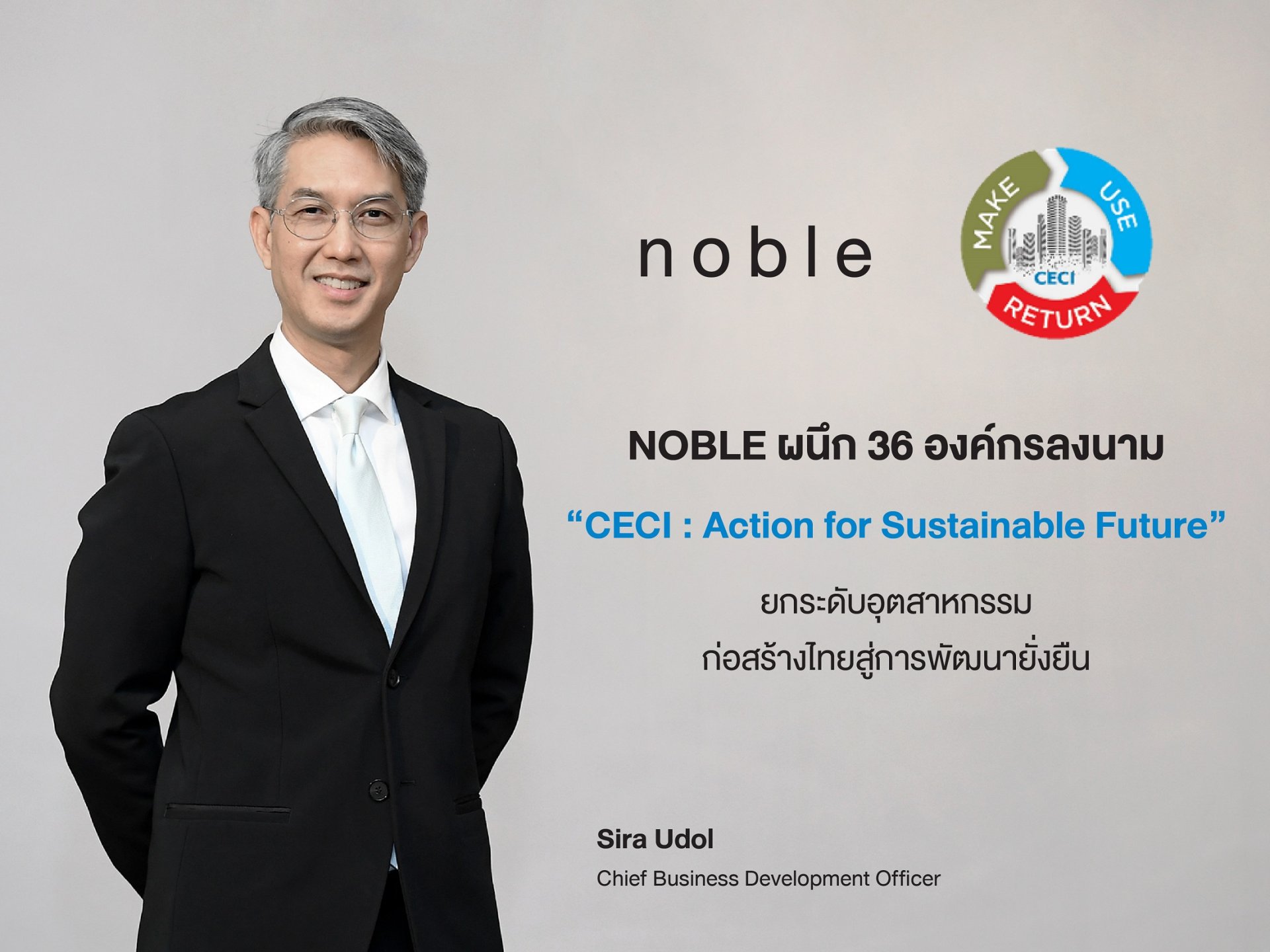 NOBLE ผนึก 36 องค์กร ยกระดับอุตสาหกรรมก่อสร้างไทยสู่การพัฒนาอย่างยั่งยืน