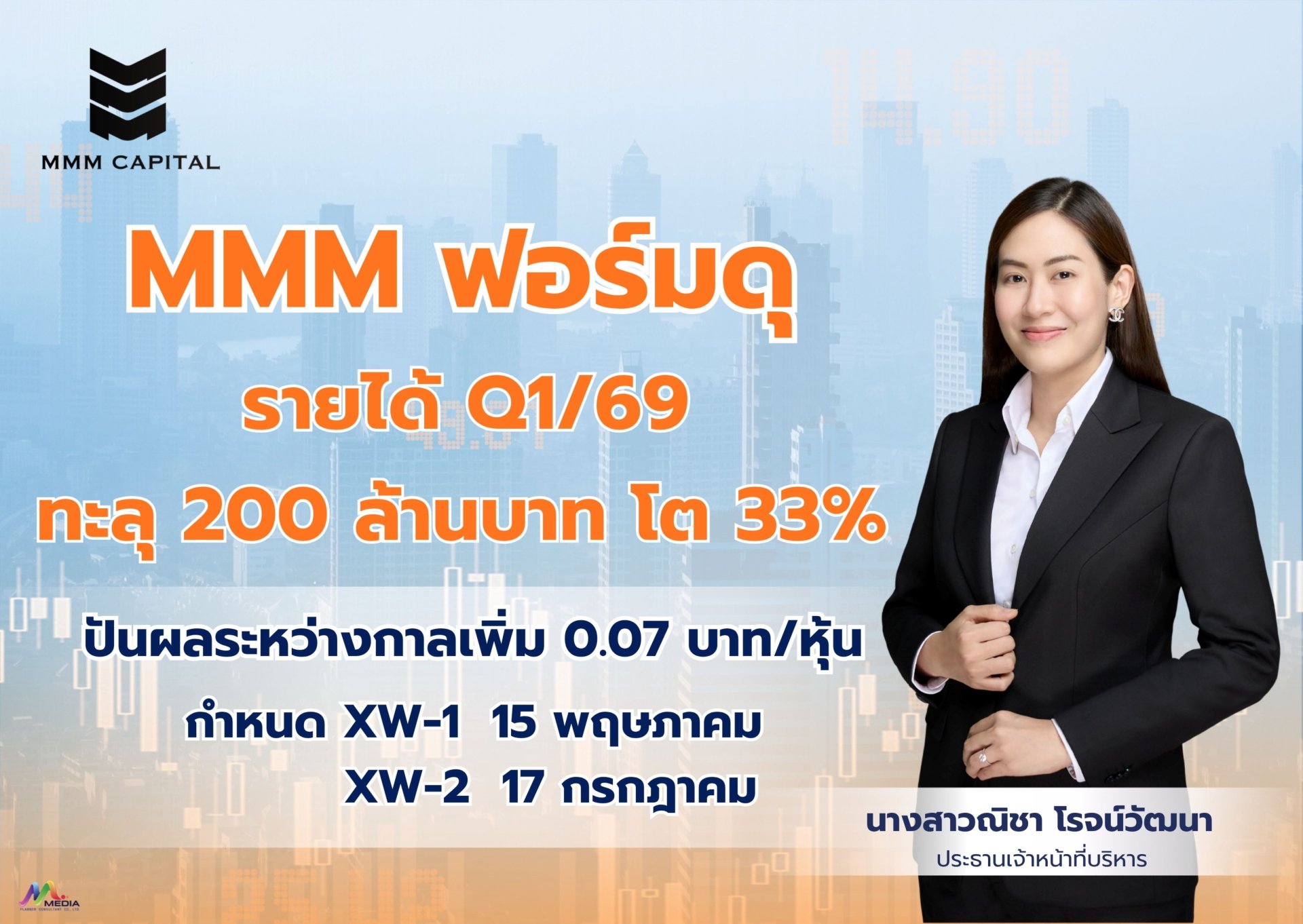 MMM ปันผลต่อเนื่อง 9 ไตรมาส และขึ้น XW วอร์แรนต์ 2 ชุด เร็วๆ นี้ รุกอสังหาฯ ครบวงจรเต็มสูบ