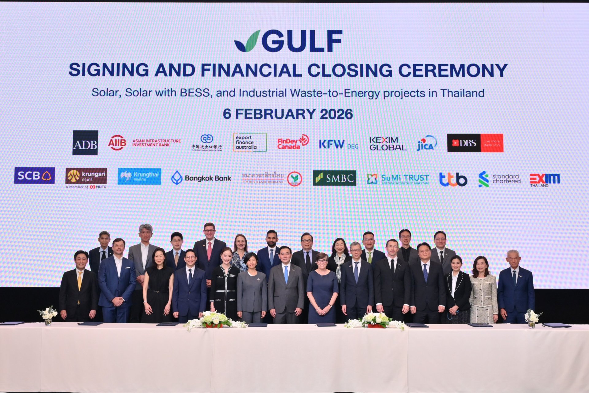 19 สถาบันการเงิน พร้อมใจสนับสนุนเงินทุน 6 หมื่นล้านบาท ให้ GULF ลุยพัฒนาโครงการโรงไฟฟ้า กำลังการผลิตรวม 939 MW
