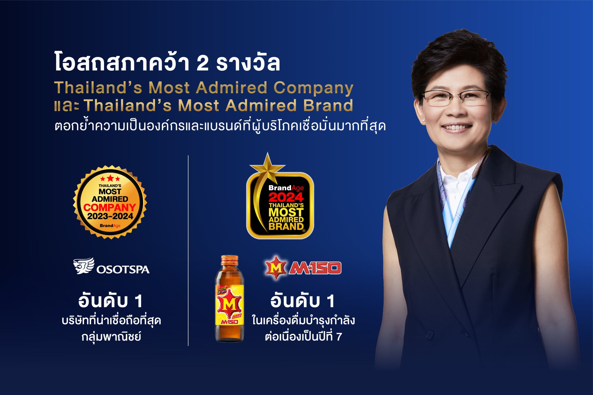 OSP คว้า 2 รางวัลสุดยอดองค์กรและแบรนด์น่าเชื่อถือ ครองใจผู้บริโภค