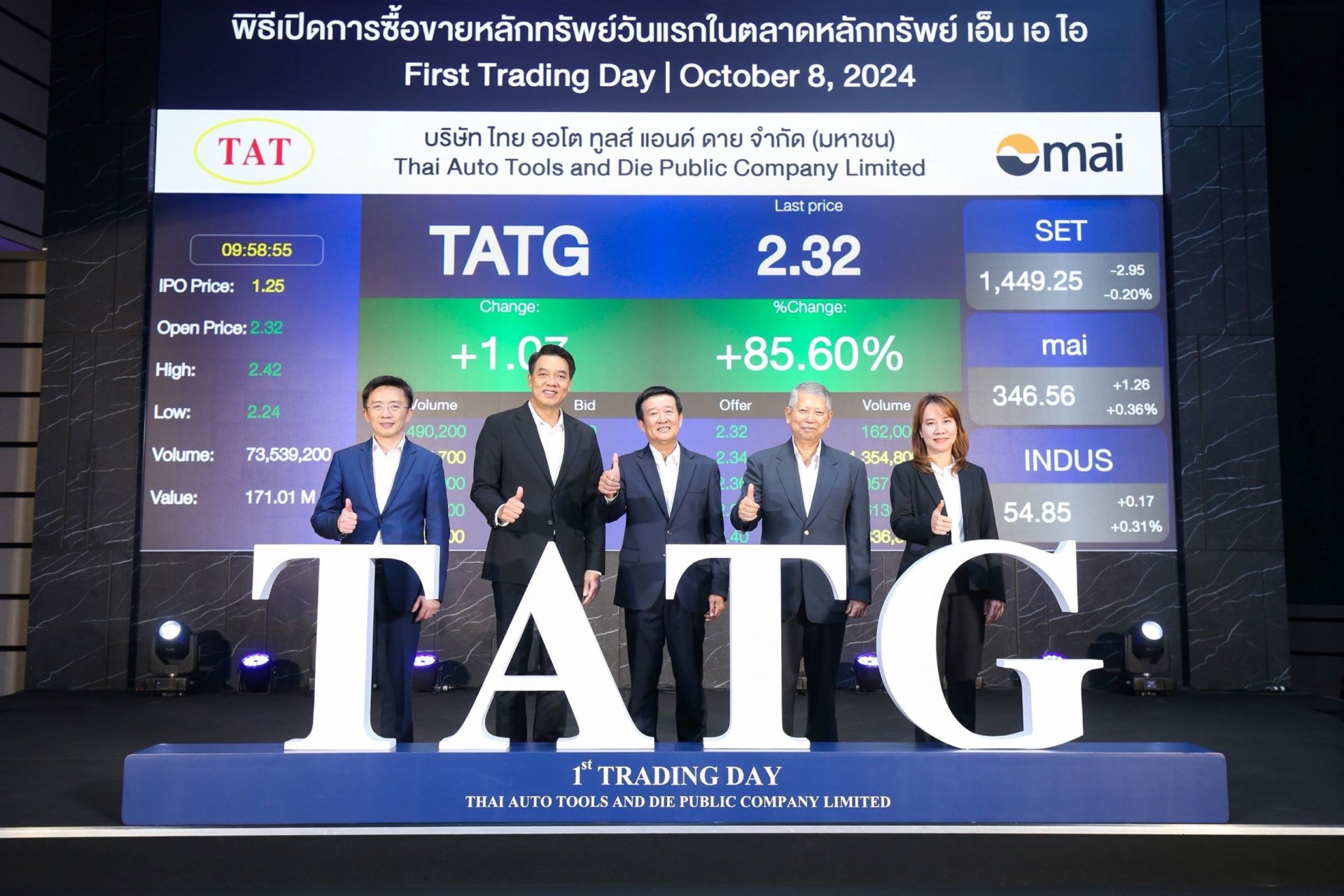 TATG พร้อมเดินหน้าปั้นรายได้โตปีละ 10-20% ใน 3 ปีข้างหน้า คืนกำไรนักลงทุนที่ไว้วางใจ หนุนราคาเหนือจอง