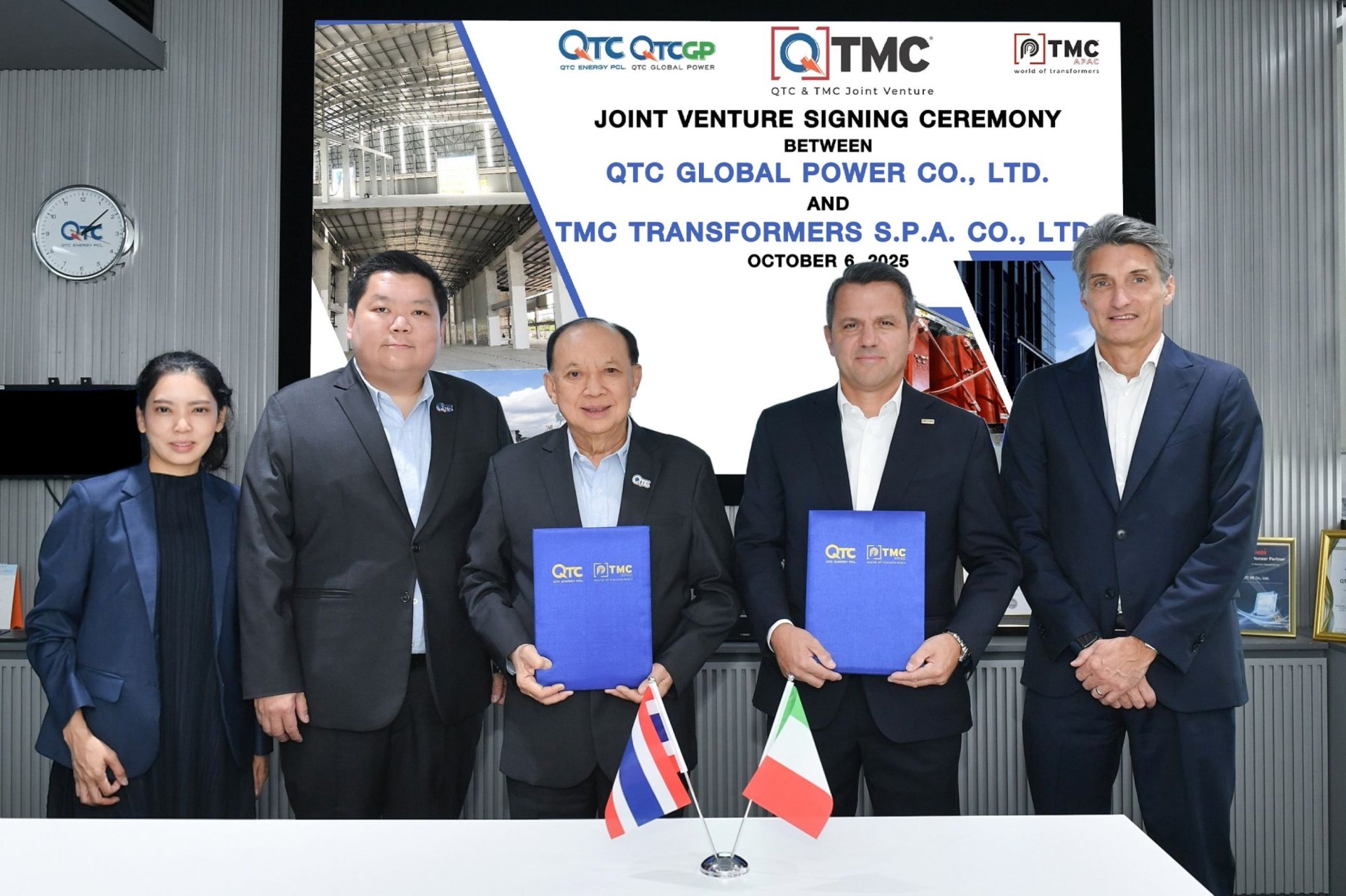QTC พร้อมบุกตลาดหม้อแปลงไฟฟ้าชนิดแห้งในเอเชีย หลังได้ TMC Transformers ของอิตาลี ร่วมเป็นพันธมิตร 