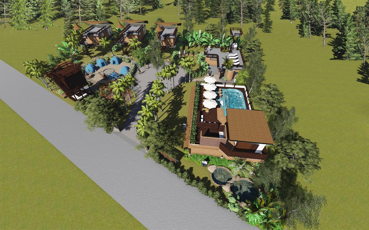 ออกแบบและเขียนแบบ ที่พักฟาร์มสเตย์ เชียงใหม่ พัทยา ชลบุรี Landscape Architecture Design Farm stay