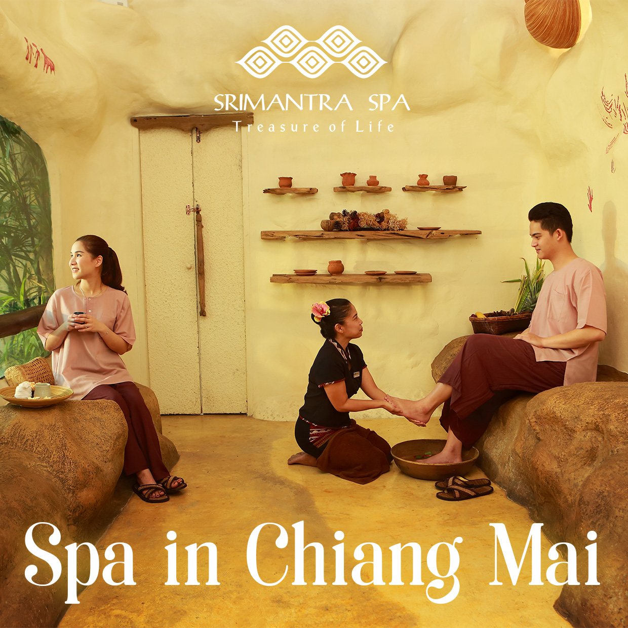 Srimantra Chiang Mai Thailand Thai Massage Spa on Charoen Prathet road Chiang Mai Night Bazaar Sripoom Ampur Muang Chiang Mai 水療 按摩 清邁