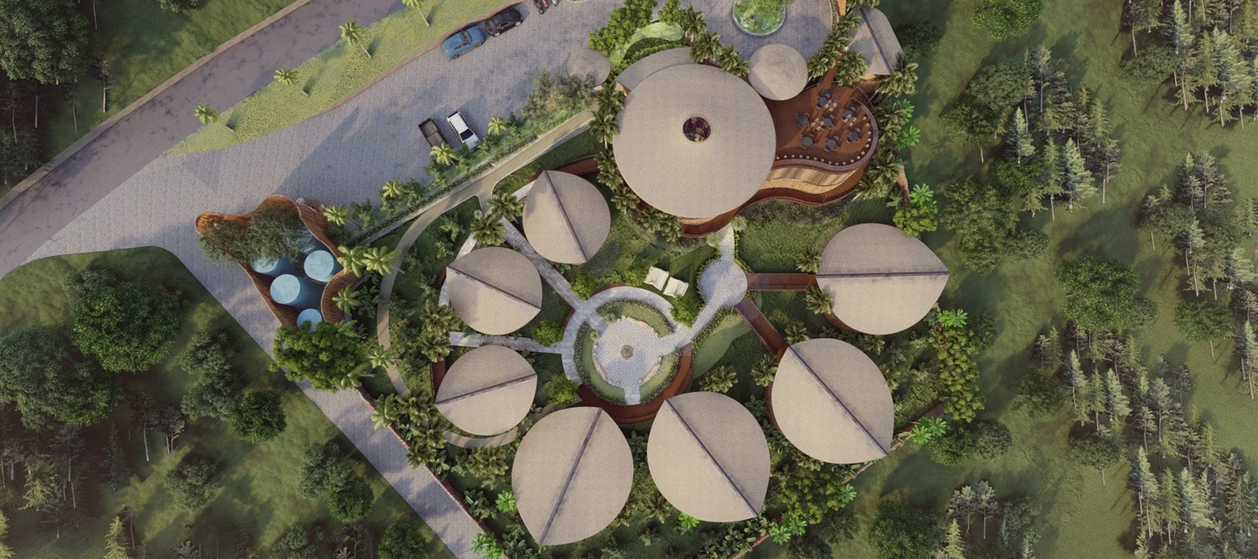 ออกแบบสถาปัตยกรรมและภูมิสถาปัตยกรรมรีสอร์ท ที่ดอยช้าง เชียงราย โครงการกลมกลืนธรรมชาติ