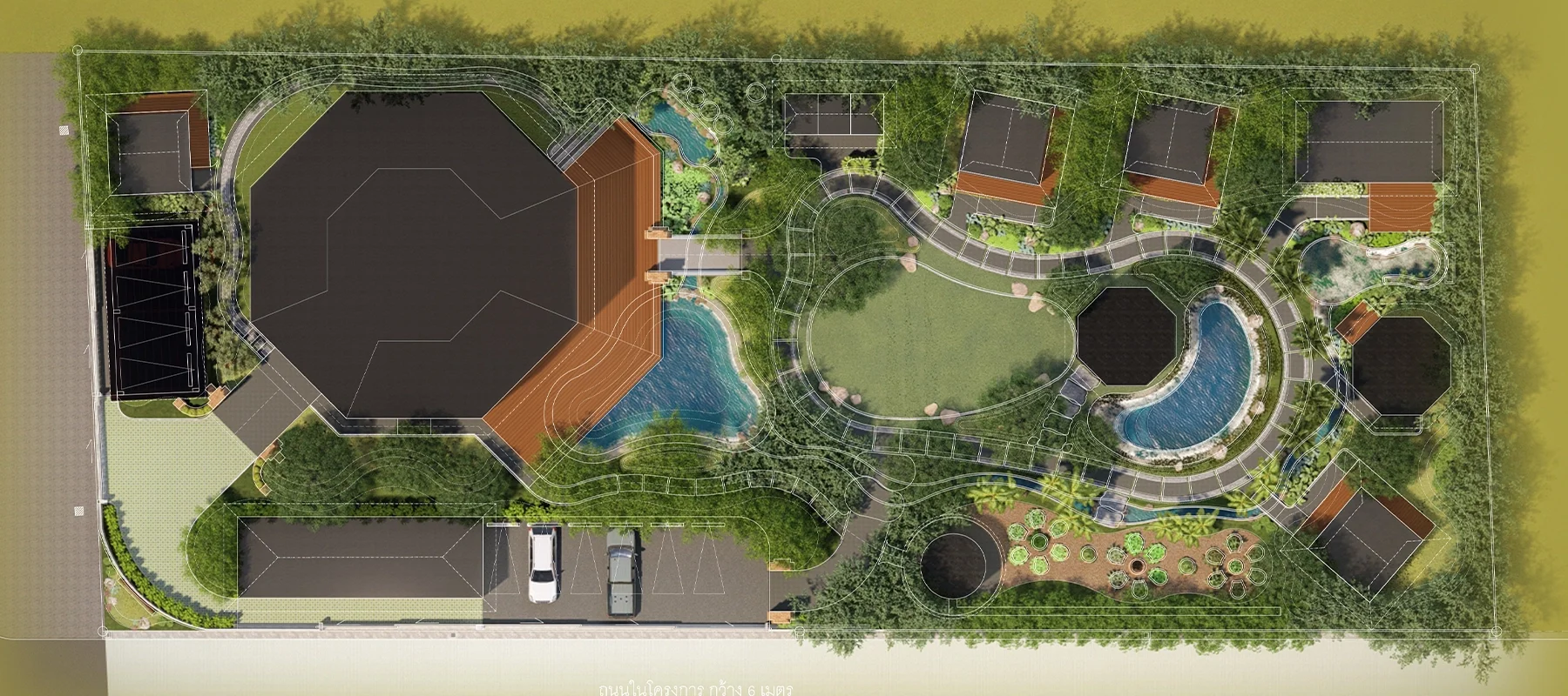 ออกแบบภูมิทัศน์และวางผังโครงการ Wellness Center เชียงใหม่ 