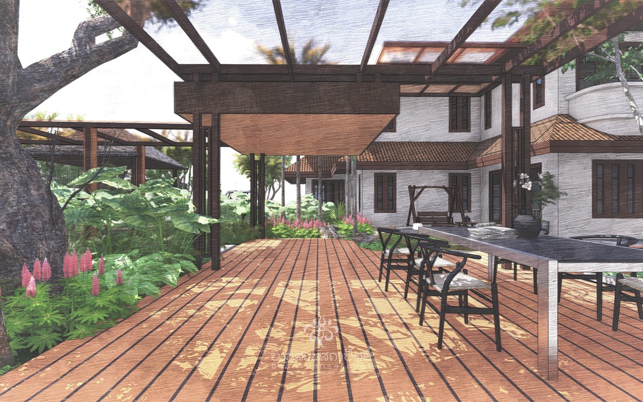รับจัดสวน เชียงใหม่ พัทยา ชลบุรี จัดสวน น้ำตก สวน บ้าน landscape design