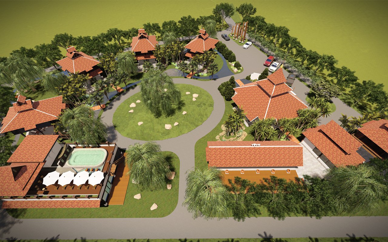 ออกแบบและเขียนแบบ ที่พักฟาร์มสเตย์ เชียงใหม่ พัทยา ชลบุรี Landscape Architecture Design Residence Farm stay