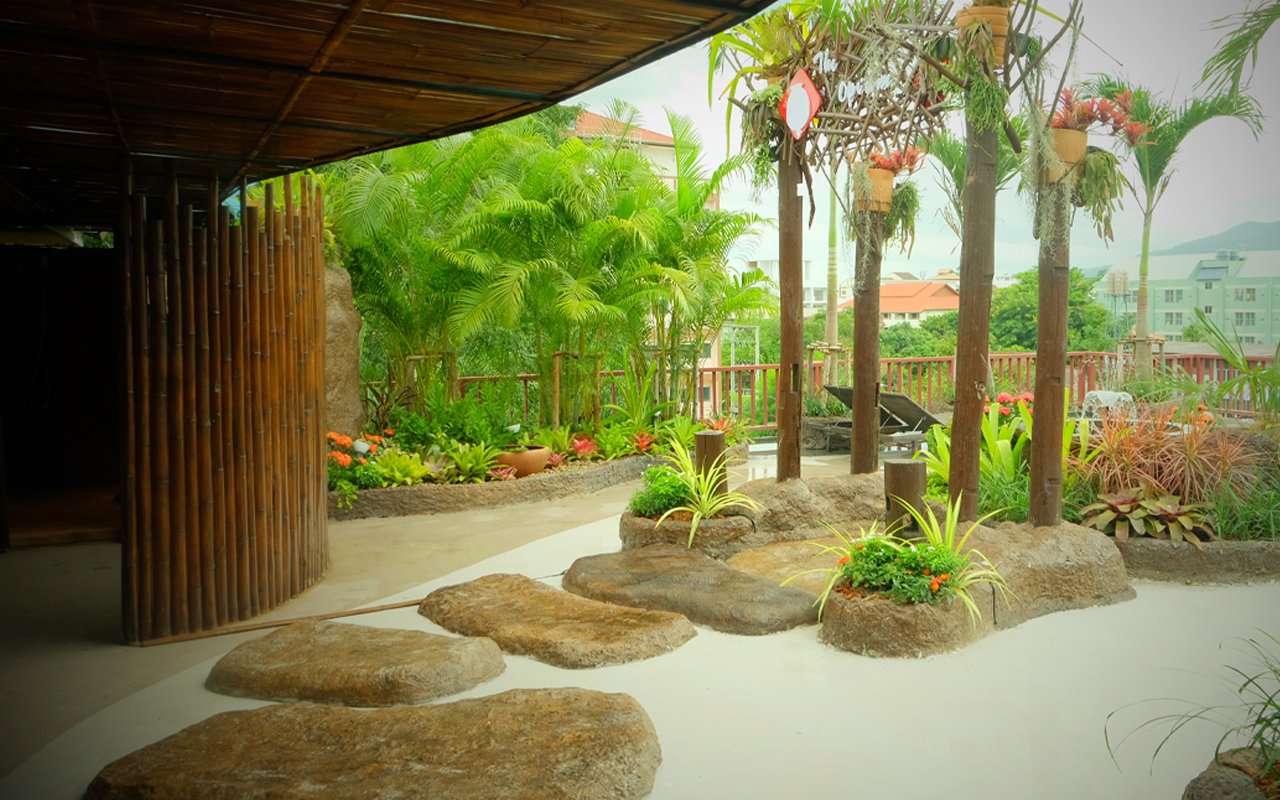 สวนดาดฟ้า น้ำตกหินเทียม รับจัดสวน เชียงใหม่ พัทยา ชลบุรี landscape design