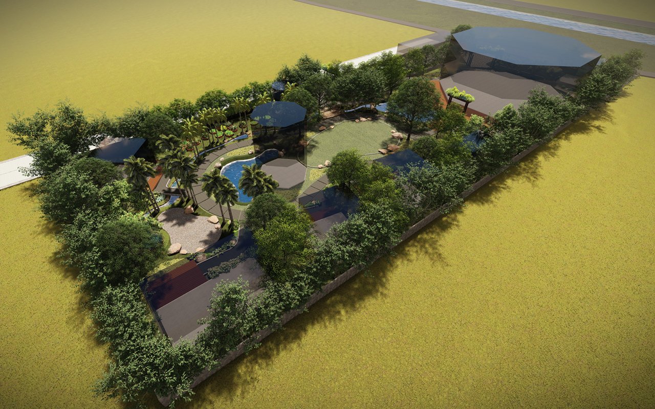 ออกแบบและเขียนแบบ ที่พักฟาร์มสเตย์ เชียงใหม่ พัทยา ชลบุรี Landscape Architecture Design Wellness Retreat Farm stay