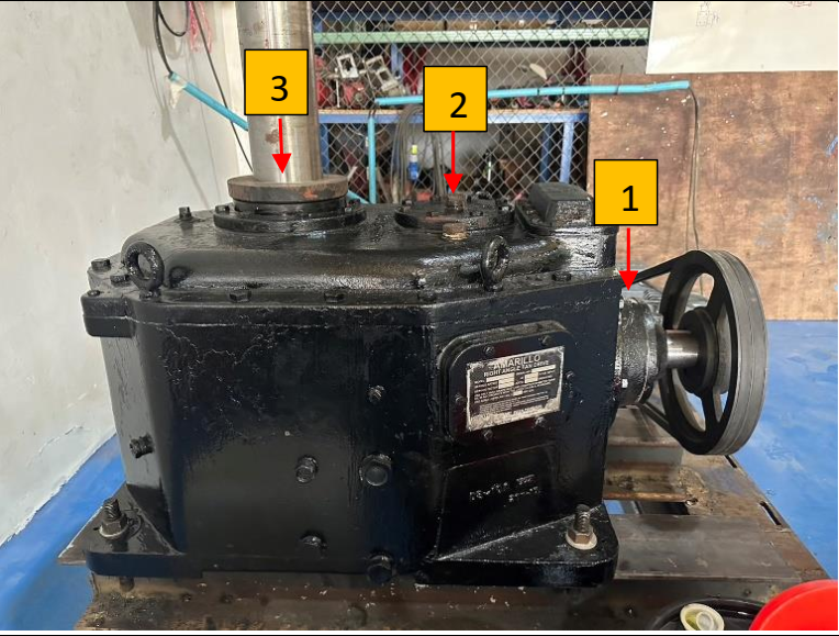 Machine description and vibration measurement point