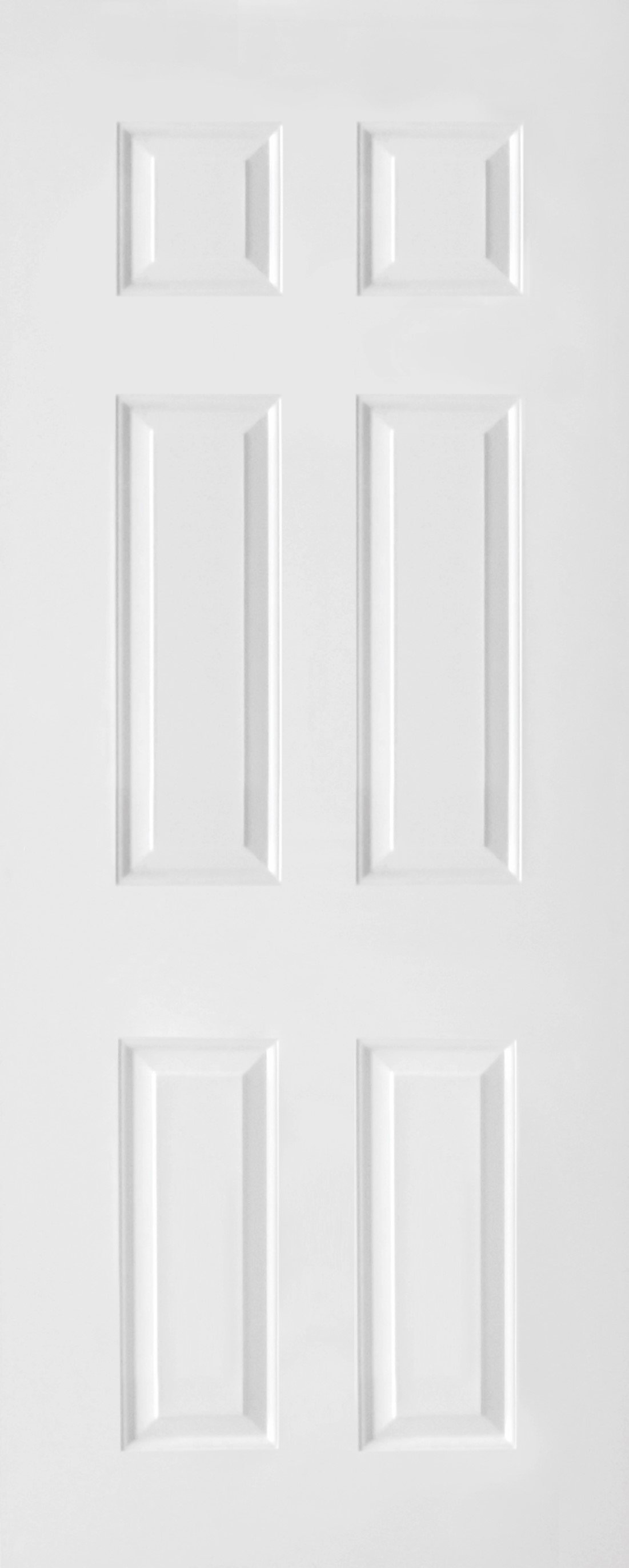 ประตูhdf ลูกฟัก6ช่องตรง(โกสน) ผิวเสี้ยนไม้รองพื้นสีขาว 660฿