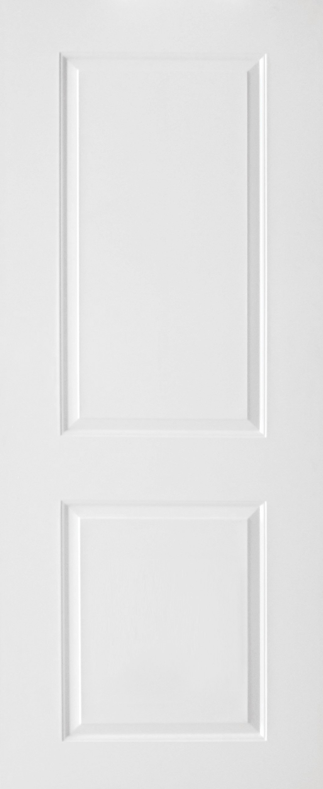 ประตูUPVC ผิวหน้าลายไม้ สีขาว บานลูกฟัก 2 ช่องตรง