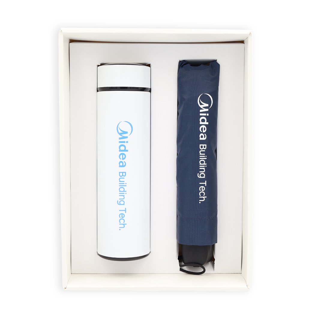 ผลงานสินค้าซัมอัพพรีเมี่ยม Giftset premium กระบอกน้ำเก็บอุณหภูมิสกรีนโลโก้ ร่มพับ3ตอนสกรีนโลโก้ กล่องกระดาษอาร์ตการ์ดสกรีนโลโก้