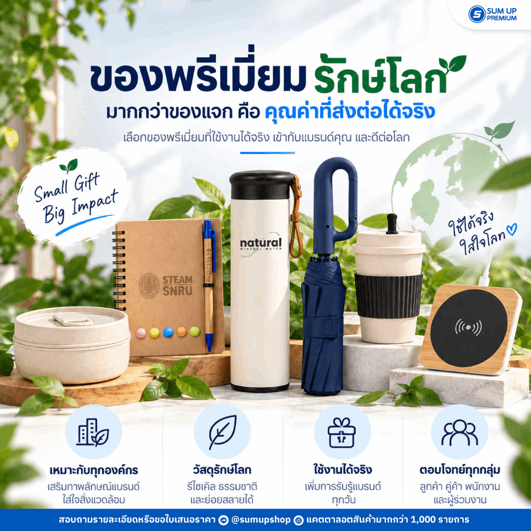 ของพรีเมี่ยมรักษ์โลก เหมาะกับแบรนด์แบบไหน และควรเลือกสินค้าอะไร