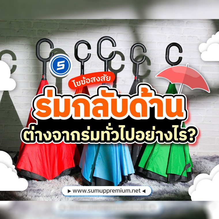 ไขข้อสงสัย! ร่มกลับด้าน ต่างจากร่มทั่วไปอย่างไร? ทำไมต้องมี!