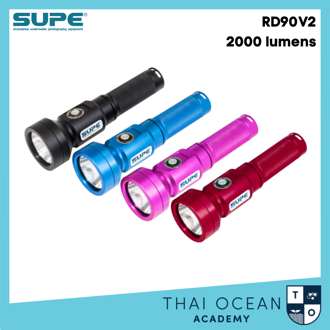 SUPE RD90V2 Diving light for Recreational Diver 2000 lumen