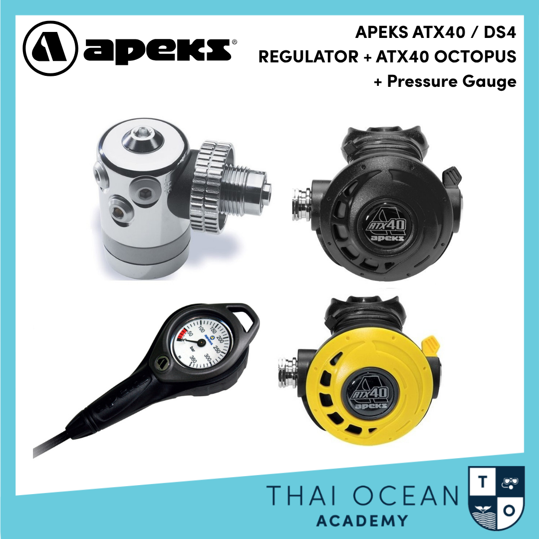 APEKS APEKS ATX40  DS4 REGULATOR + ATX40 OCTOPUS + Pressure Gauge (Full Set)