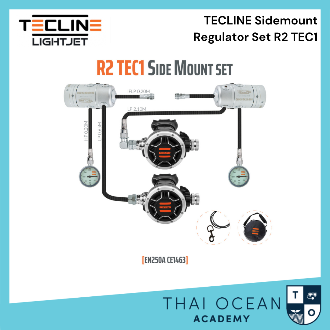 Tecpro R1 TECLINE Sidemount Regulator Set R2 TEC1 - Thai Ocean Academy
