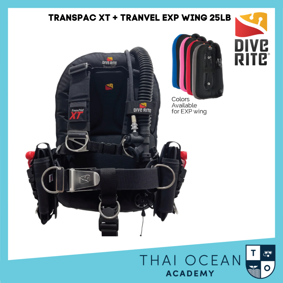 Dive Rite Transpac XT + Travel EXP Wing BCD Set (25lb)- Thai Ocean Academy  - thaioceanacademy