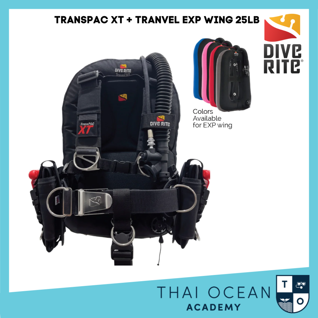 Dive Rite Transpac XT + Travel EXP Wing BCD Set (25lb)- Thai Ocean ...