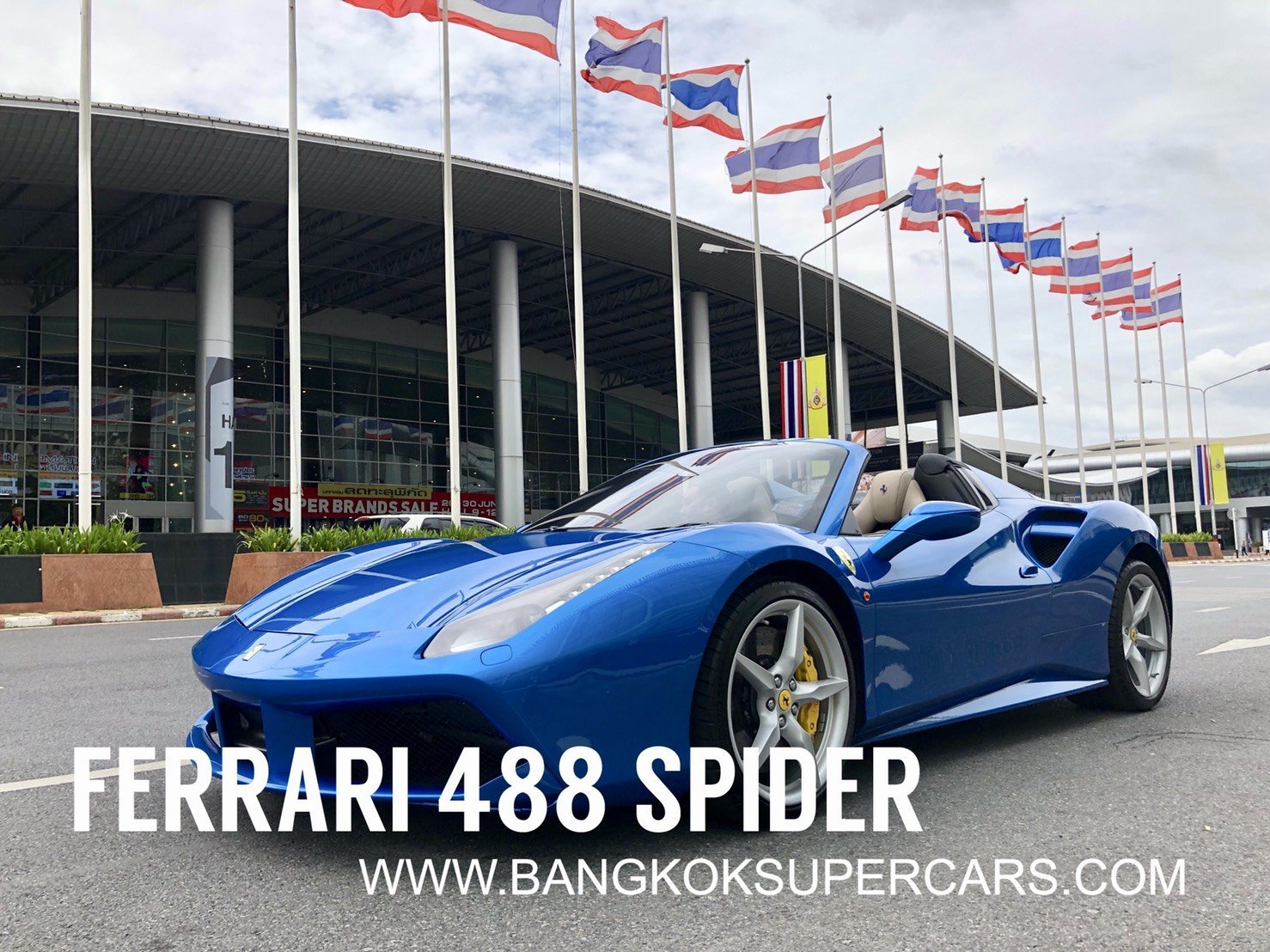 ให้เช่ารถFerrari 488 Spider บริการให้เช่ารถSupercar ให้เช่ารถหรู เฟอร์รารี่ให้เช่า by BANGKOKSUPERCARS