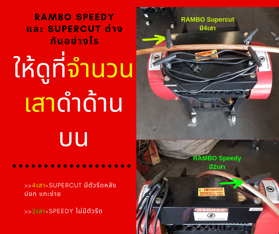 ความต่างระหว่างเครื่องปอกสายไฟ RAMBO Speedy กับ  Supercut  ความต่างระหว่างเครื่องปอกสายไฟ RAMBO Speedy กับ  Supercut