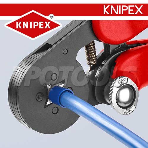 975304 KNIPEX 975304 คีมย้ำสลิป ขนาดย้ำได้ 0.08-10-16 SQMM. ความยาวทั้งตัว 180 ...