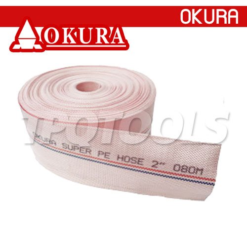 B-OK-PBH4100 สายส่งน้ำใยถัก SUPER-PE ขนาด 4 นิ้ว (100 มม.) ยาว 100 เมตร "OKURA"