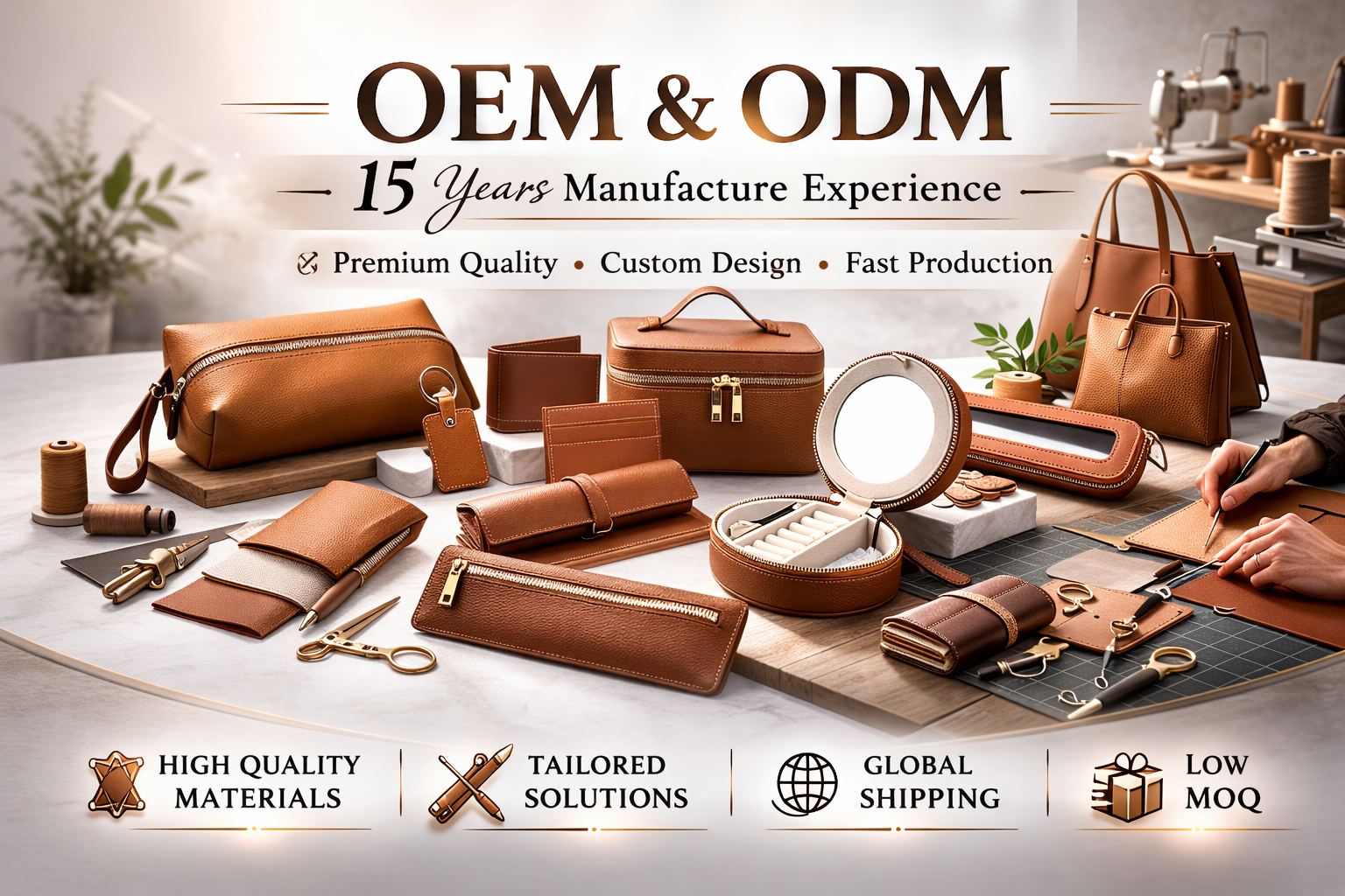 พรีเมี่ยมเครื่องหนัง ของใช้ต่างๆจากหนังPU