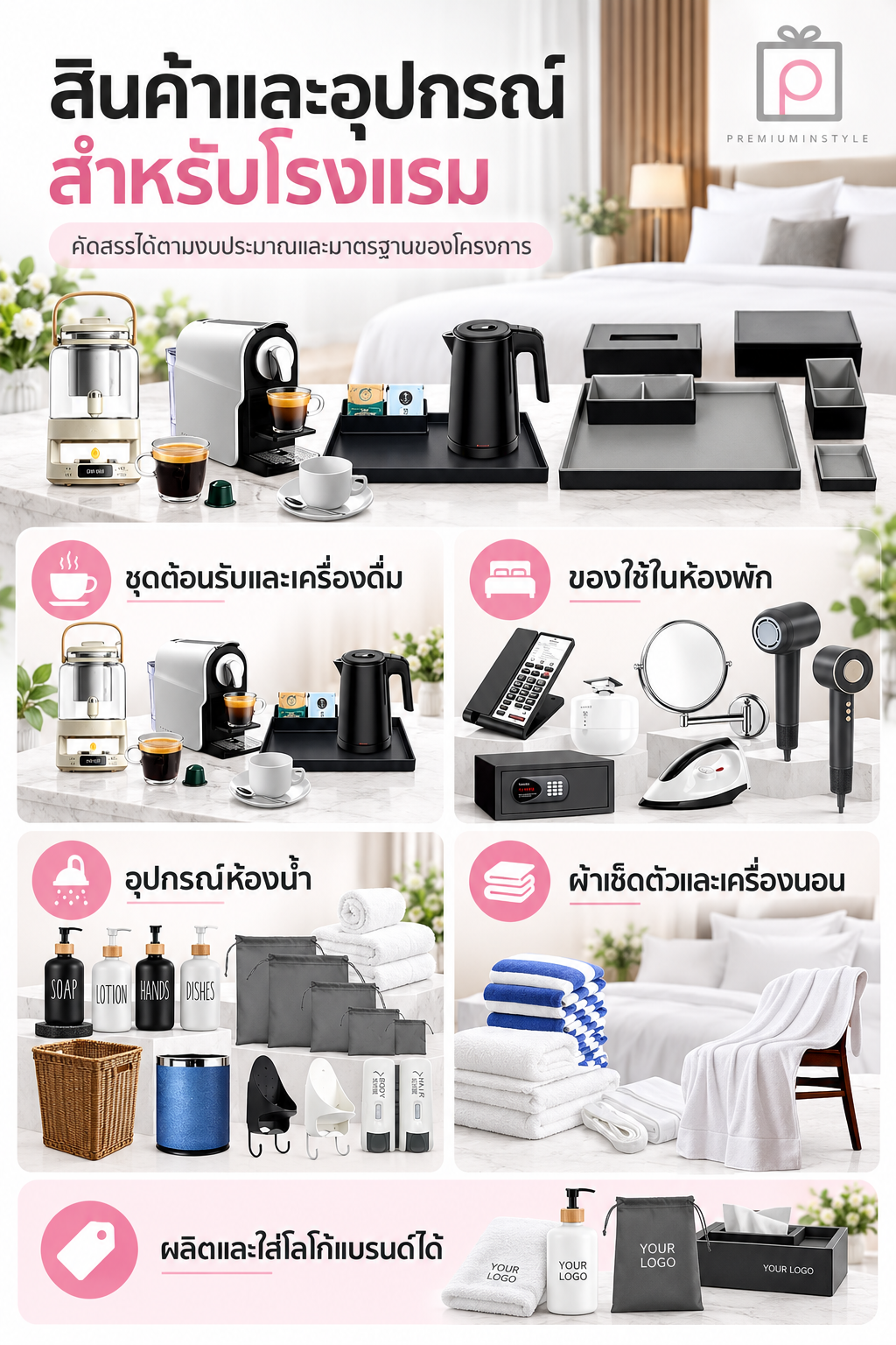 Hotel Supplies อุปกรณ์ของใช้ในโรงแรม