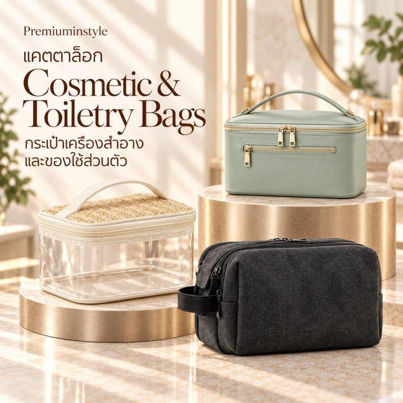 แคตตาล็อกกระเป๋าเครื่องสำอาง กระเป๋าใส่ของใช้ Cosmetic & Toiletry Bags ของพรีเมี่ยม พิมพ์โลโก้ แคตตาล็อกกระเป๋าเครื่องสำอาง กระเป๋าใส่ของใช้ Cosmetic & Toiletry Bags ของพรีเมี่ยม พิมพ์โลโก้ หน้า 1