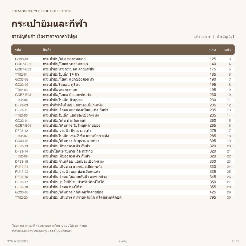แคตตาล็อกกระเป๋ายิม กระเป๋ากีฬา กระเป๋าโยคะ ของพรีเมี่ยม พิมพ์โลโก้ แคตตาล็อกกระเป๋ายิม กระเป๋ากีฬา กระเป๋าโยคะ ของพรีเมี่ยม พิมพ์โลโก้ หน้า 2