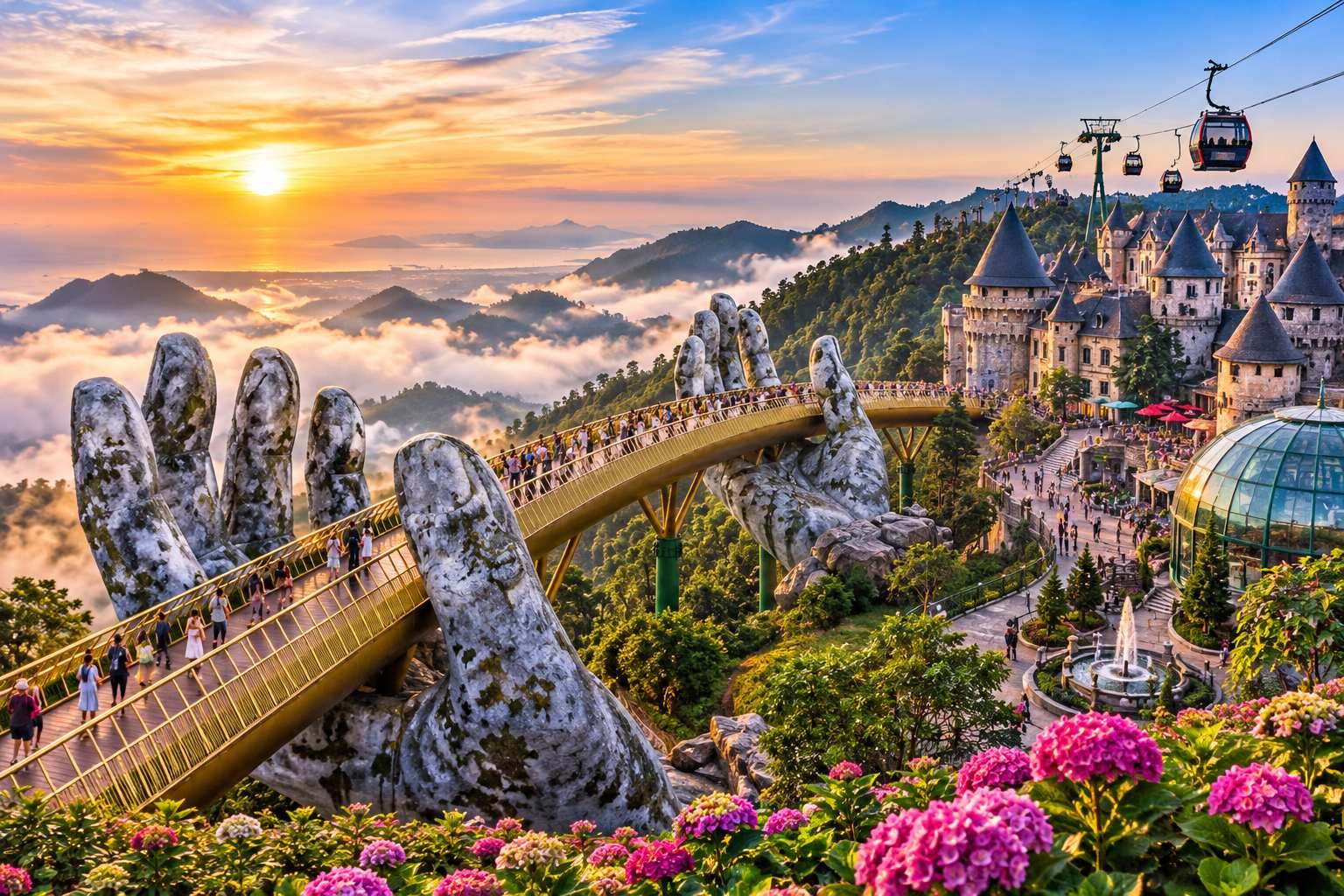 เที่ยวบานาฮิลล์ มีอะไรเที่ยว? รวม Golden Bridge และไฮไลต์บนเขา