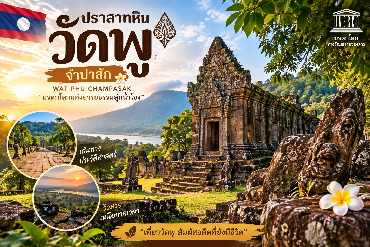 วัดพู จำปาสัก มรดกโลกแห่งลาวใต้ ประวัติ ความสำคัญ และการเดินทาง