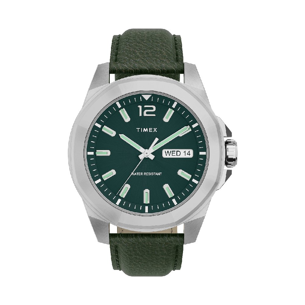 Timex S21 ESSEX 44M SIL GRNนาฬิกาข้อมือผู้ชาย สีดำ/เงิน