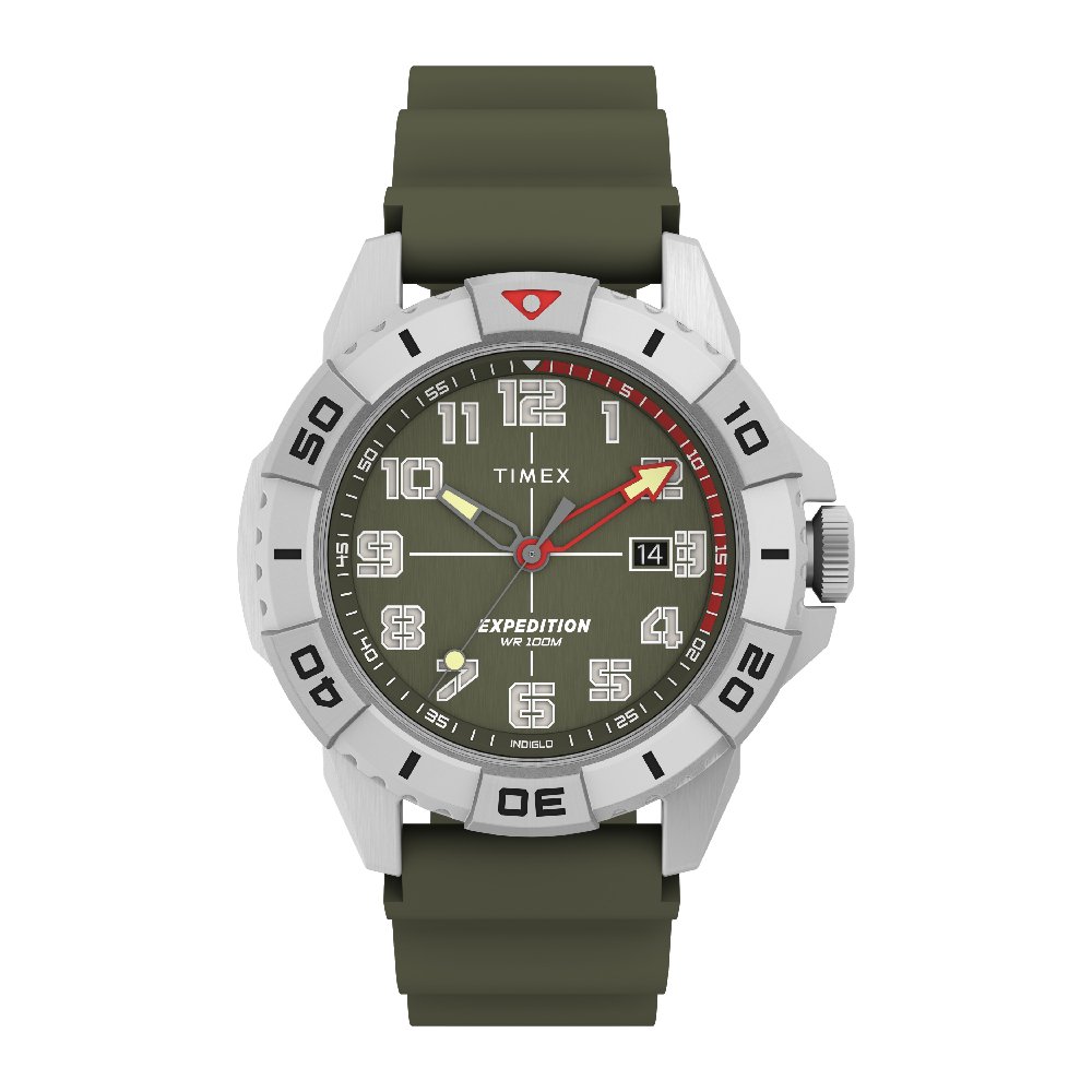 Timex W22 EXP RIDGE SIL GREENนาฬิกาข้อมือผู้ชาย สีเขียว