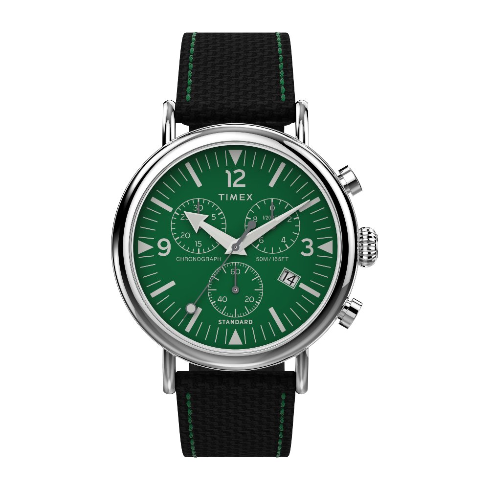 Timex W22 STAND CHRONO 41M SILGRNนาฬิกาข้อมือผู้ชายและผู้หญิง สีดำ/เขียว