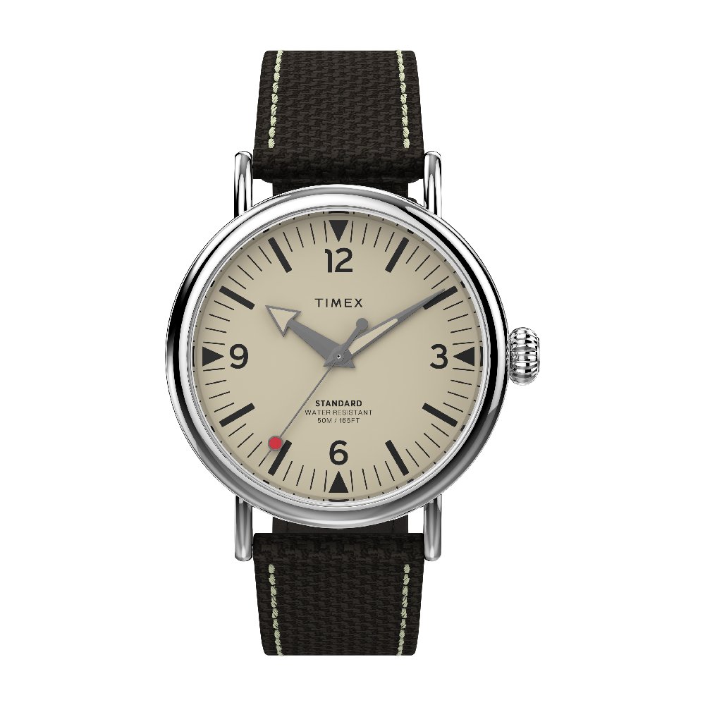 Timex W22 STAND 40M SILVERCREAMนาฬิกาข้อมือผู้ชายและผู้หญิง สีเงิน/ครีม