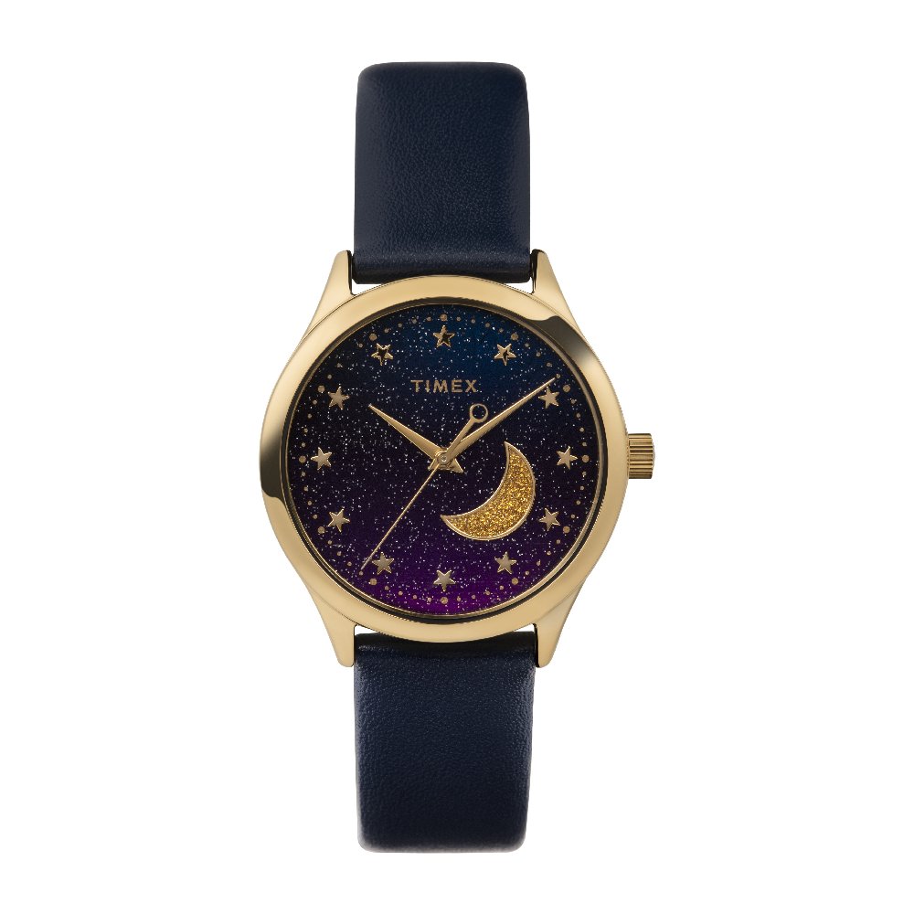 Timex W22 CELESTIAL GOLD PURPLEนาฬิกาข้อมือผู้หญิง สีทอง/ม่วง