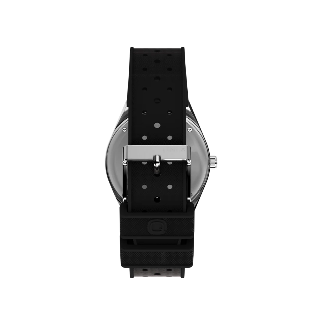 Orologio Uomo TIMEX Q DIVER GMT TW2W57500 Silicone Nero Vintage Orologio Uomo TIMEX Q DIVER GMT TW2W57500 Silicone Nero Vintage