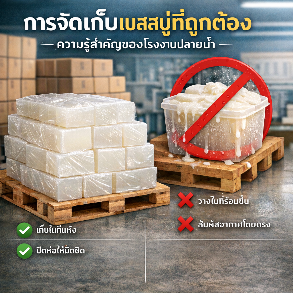 วิธีเก็บเบสสบู่