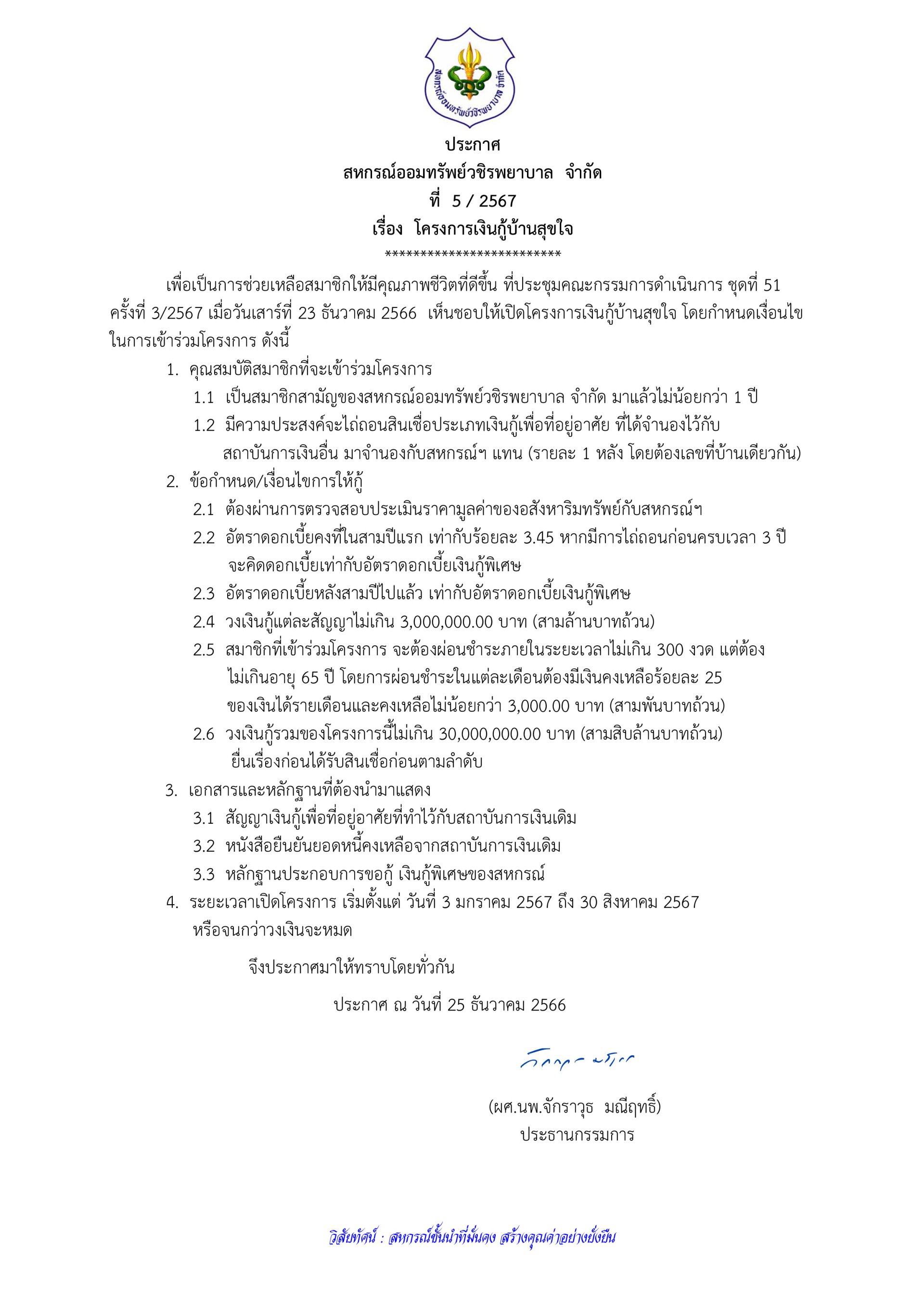 โครงการเงินกู้บ้านสุขใจ