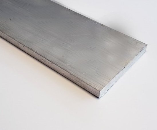 อลูมิเนียม แบนกว้าง  2.1/4" หนา 1/2" เกรด 6063 Aluminium Flat Barแบ่งขายความยาว 10 เซนติเมตร