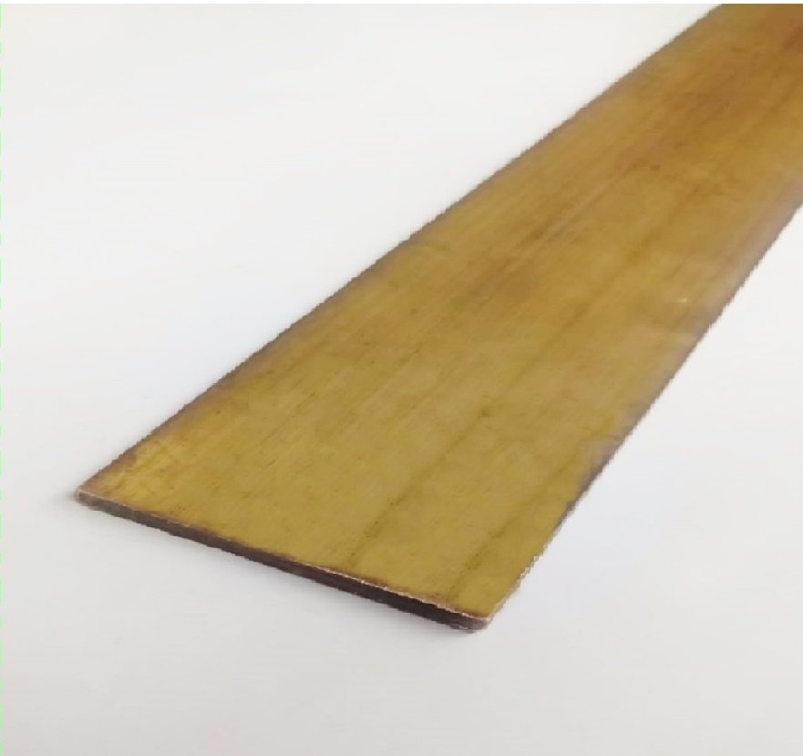 ทองเหลือง เส้นแบน 2" x 1/4"  เกรด C3604 Brass Flat Bar  แบ่งขายความยาว 10 เซนติเมตร